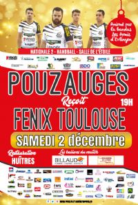 N2M Handball  Pouzauges reçoit Fénix Toulouse. Le samedi 2 décembre 2017 à Pouzauges. Vendee.  19H00